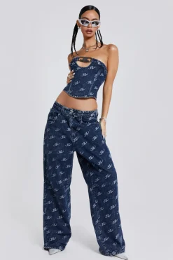 New Jaded London Monogram Baggy Jeans