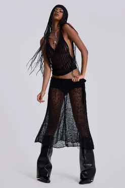 Sale Jaded London Nero Knit Skirt