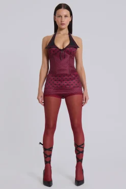 Hot Jaded London Not Your Girlfriend Mini Skort in Polkadot