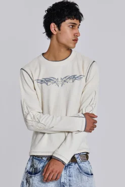 Store Jaded London Off White Tattoo Applique Tee