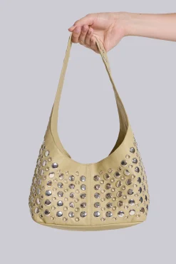 Flash Sale Jaded London Osmium Studded Leather Bag in Cream
