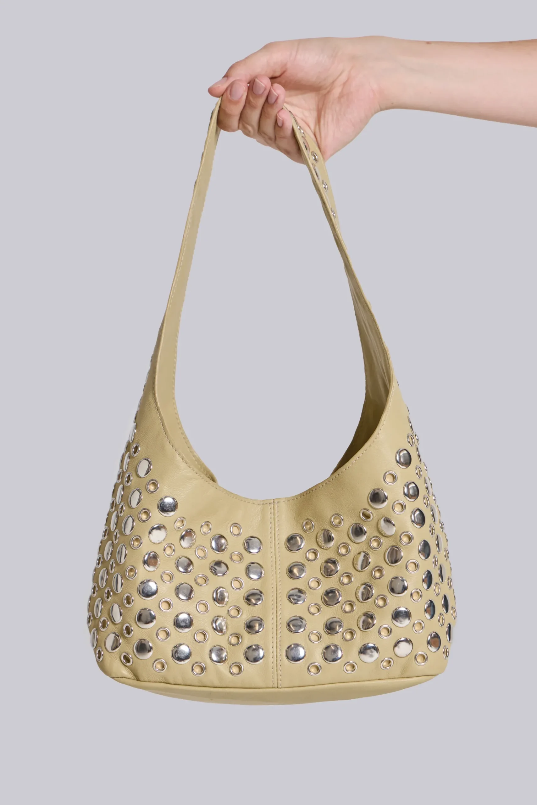 Flash Sale Jaded London Osmium Studded Leather Bag in Cream
