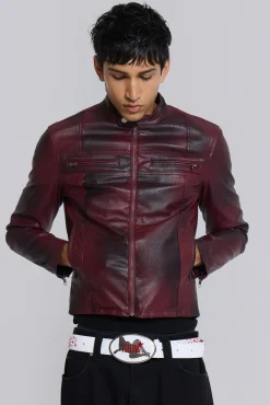 Flash Sale Jaded London Oxblood Piston Jacket