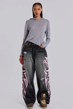 Cheap Jaded London Pink Blade XL Colossus Jeans