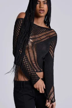 Shop Jaded London Rave Knit Backless Top