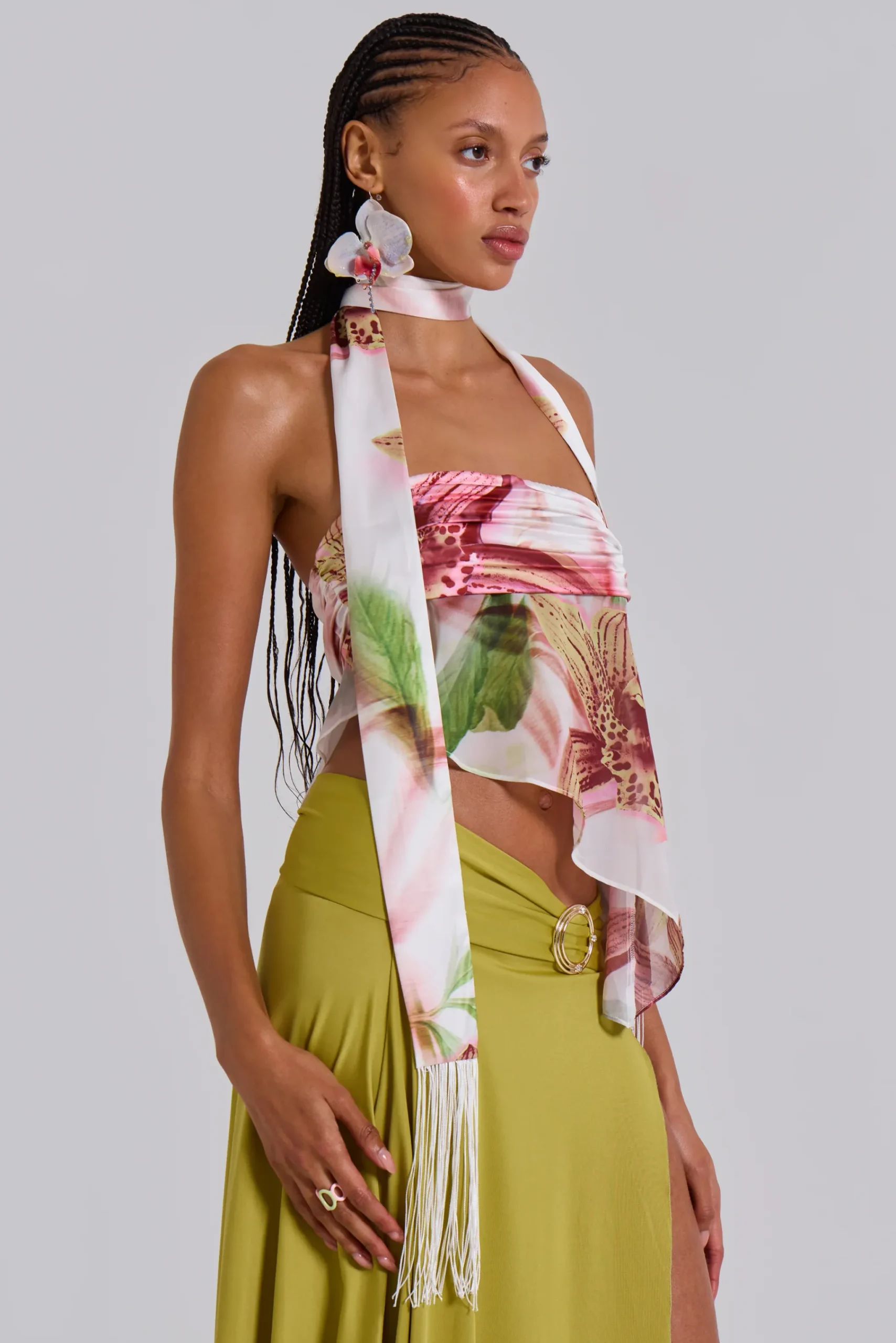Shop Jaded London Regina Corset Top In Lily
