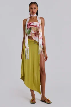 Cheap Jaded London Riana Asymmetric Midi Skirt