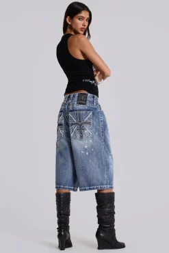 Best Sale Jaded London Rock Revival Axel Colossus Jorts