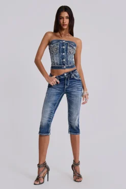 Clearance Jaded London Rock Revival Capri Jeans