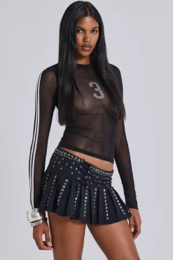 Sale Jaded London 3’S A Crowd Diamante Mesh Top