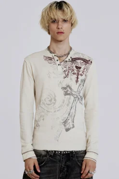 Sale Jaded London Sanctified Waffle Henley