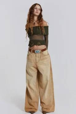 Clearance Jaded London Sand Colossus Baggy Jeans