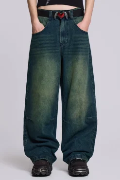 Hot Jaded London Sandblast Blue Wash Colossus Fit Jeans