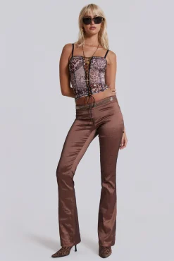 Shop Jaded London Santino Taffeta Trousers