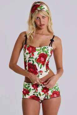 Best Jaded London Scarlet Satin Corset Top