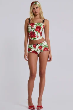 Outlet Jaded London Scarlet Satin Mini Shorts