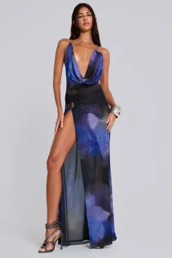 Outlet Jaded London Sedona Blue Floral Maxi Dress