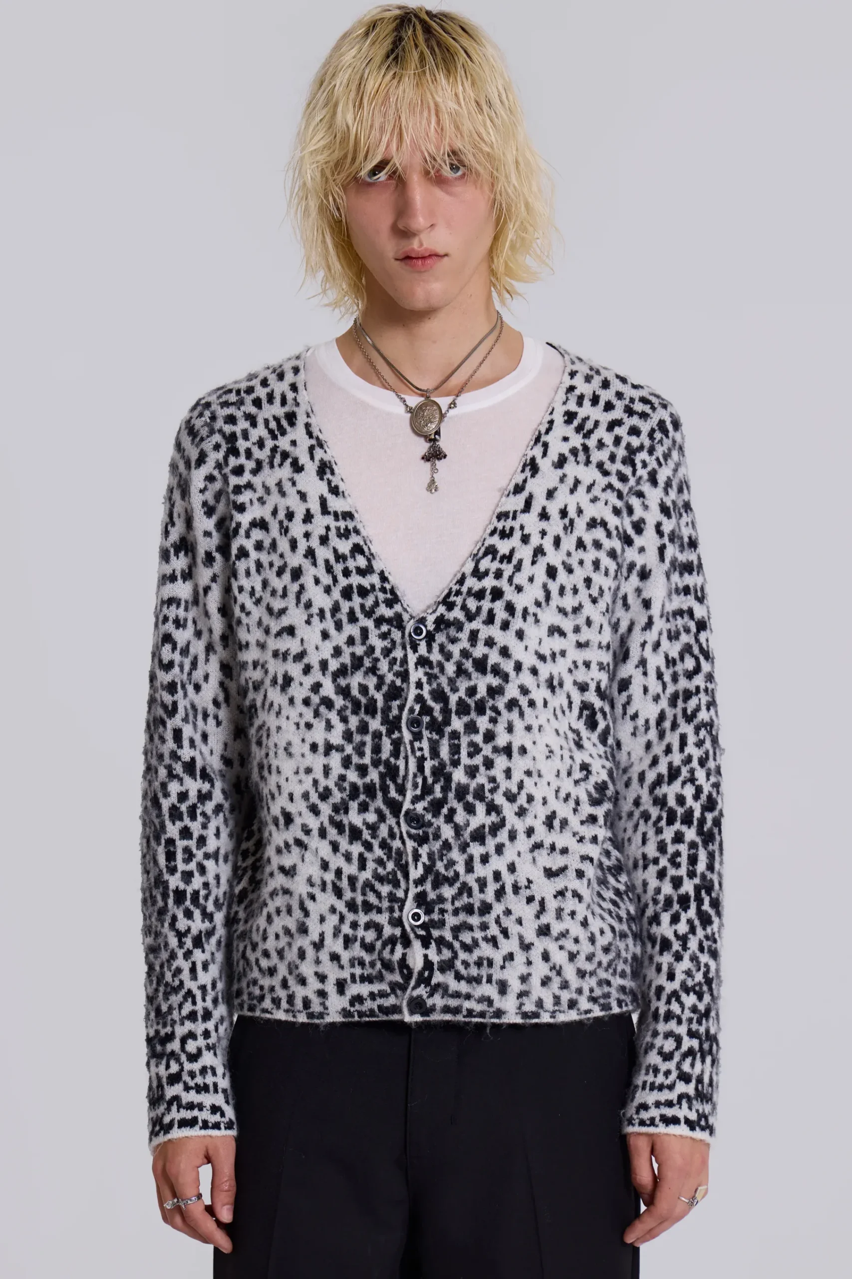 Fashion Jaded London Snow Leopard Chuck Cardigan
