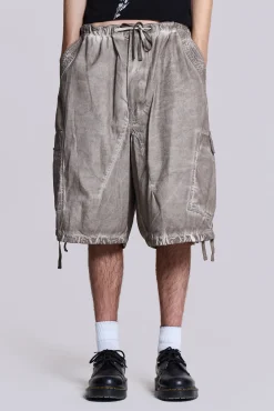 Fashion Jaded London Stone Oil Wash Parachute Shorts