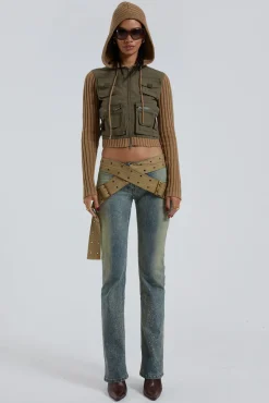 Best Sale Jaded London Strap Up Stonewash Jeans
