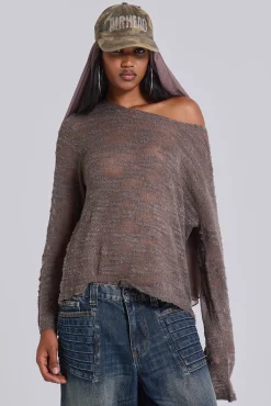 Flash Sale Jaded London Taupe Stray Knit