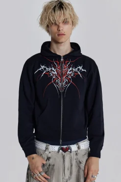 Shop Jaded London Thorn Zip Hoodie