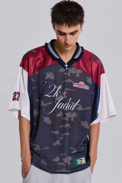 Clearance Jaded London Touchdown Collar Football Shirt