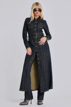 Best Jaded London Trinity Fitted Denim Coat