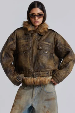 New Jaded London Vaca Faux Leather Jacket