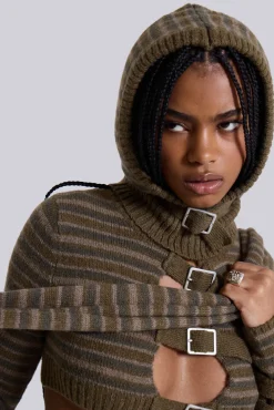Clearance Jaded London Veda Knitted Hood & Scarf
