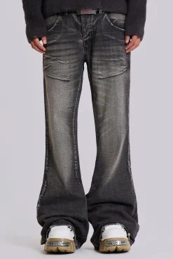 Clearance Jaded London Washed Black Blaze Jeans