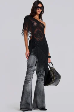 Cheap Jaded London Washed Black Drift Jeans