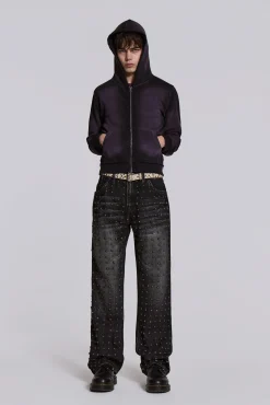 Best Sale Jaded London Washed Black Stud Scott Jean