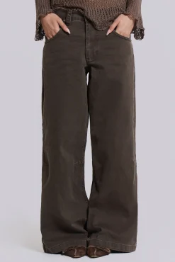 Best Sale Jaded London Washed Brown Colossus Jeans