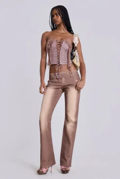 Discount Jaded London Washed Dirty Mauve Thirteen Jeans