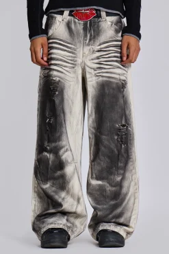 Shop Jaded London Watercolour Colossus Jeans