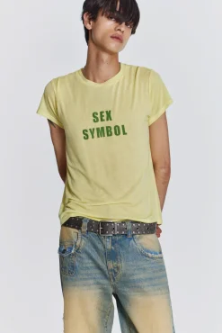 Best Sale Jaded London Yellow Sex Symbol Tee