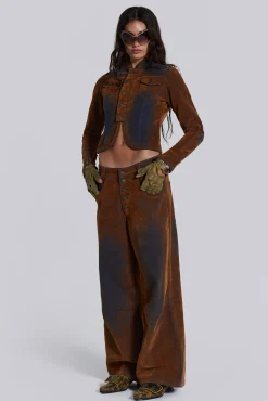 Online Jaded London Zebe Velvet Touch Jeans