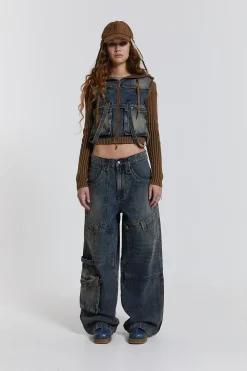 Sale Jaded London Zenith Double Layer Seam Colossus Baggy Jeans