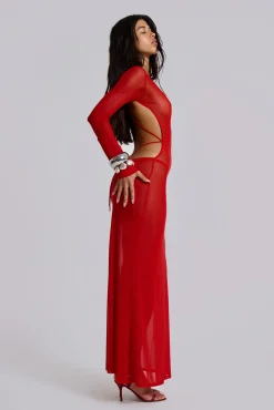 New Jaded London Ziva Dress in Red